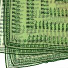 Vtg Vera Neumann Ladybug Logo Silk Blend Green Square Scarve Verasheer Japan 21"
