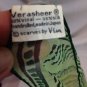 Vtg Vera Neumann Ladybug Logo Silk Blend Green Square Scarve Verasheer Japan 21"