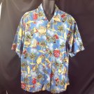 Joe Kealoha Fruity Tiki Cocktails Hawaiian Shirt Palm Trees Reyn Spooner XL