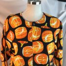 Scrubs Uniform Halloween Jackolantern Pumpkin Snapfront Long Sleeve