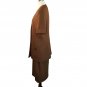 Oleg Cassini 90s Double Breasted Lined Skirt Suit Tawny Brown Ladies 16