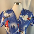 Pixar Disney The Incredibles Scrubs Uniform Ladies Button Front XS