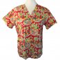 Cutie Pie Pinup Pineapple Princess Scrubs Cotton Uniform Top Hawaiian Pinup S