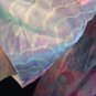 Vtg 1970s Vanity Fair Antron Lounge Nightgown Kaftan Deco Floral Pastel Print L