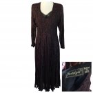 Vtg Nostalgia 90s Fem Dress Black Lace Overlay Grunge Romantic Goth Festival L