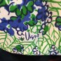Vtg Vera Neumann Ladybug Rockabilly Shirt Blue Green Floral Panel Polyester M