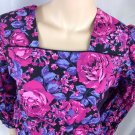 80s Vtg Lanz Dress Pink Floral Romantic Modest Tea Church USA 8