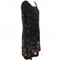 Fun Festive NYE 2000 Fireworks Champage Roses Dancing Black Dress Knee Length 18