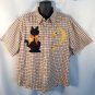 Black Cat Crescent Moon Fall Festival Halloween Shirt Orange Black XL