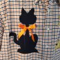 Black Cat Crescent Moon Fall Festival Halloween Shirt Orange Black XL