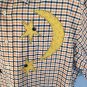 Black Cat Crescent Moon Fall Festival Halloween Shirt Orange Black XL
