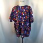 Happy Halloween Collage Pumpkin Ghost Scrubs Skeleton Bat Plus 4x / 5X