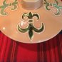 Fleur De Lis Peach Gold Ceramic Covered Casserole CA Pottery Mardi Gras 2 cup