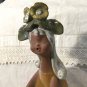 Mid Century Mod Art Ceramic Lady Girl Bud Vase Made In Japan 9â Tall
