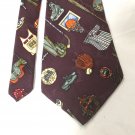 1996 Sports Football Tennis Soccer Hockey Silk Neck Tie Baseball Nicole Miller
