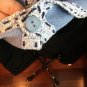 Blue Button Cluster Boho Cardigan Sweater Storybook Knits Topstitch Detail L