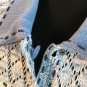 Blue Button Cluster Boho Cardigan Sweater Storybook Knits Topstitch Detail L
