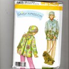 Uncut Simplicity 4805 Daisy Kingdom Child Misses Fleece Coat Hat Sewing Pattern
