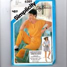 Simplicity 6389 80s Oleg Cassini Jumpsuit Sewing Pattern Size N 10 12 14 VTG