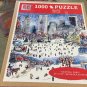 Michael Storrings NY Central Park Holiday Christmas 1000 Pc puzzle Ice Skating