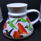 Vtg Hummingbird Otagiri Travel Coffee Tea Mug Cup Non Slip art by Tom Trylor
