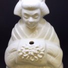 Vtg Benihana Tokyo Sitting Geisha Girl White Tiki Mug Cup Japan Straw Hole