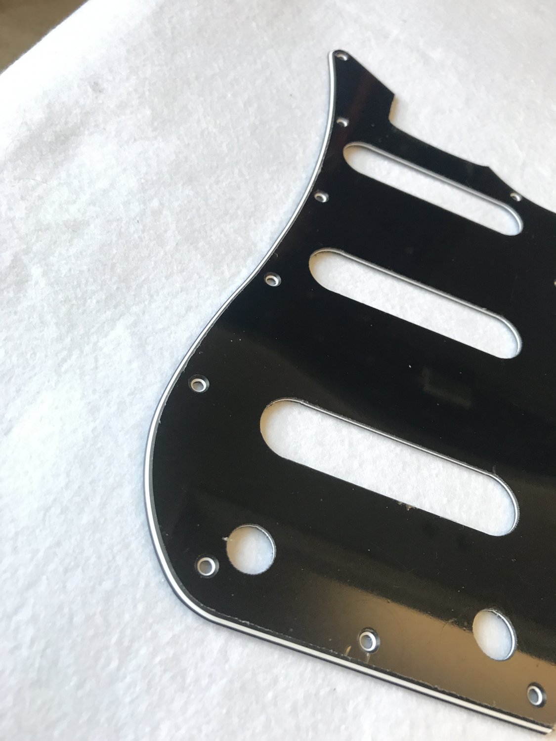Fits Squier Vintage Modified Bass VI Guitar pickguard , 3 Ply Black
