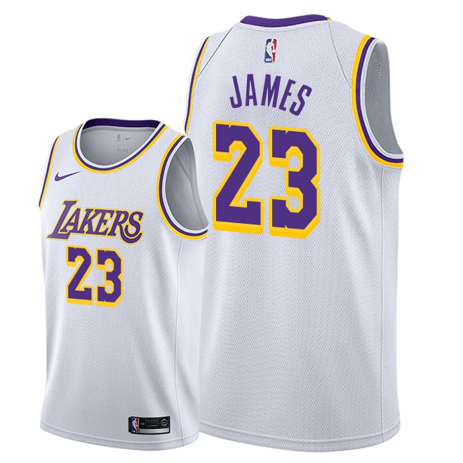 white lakers jersey