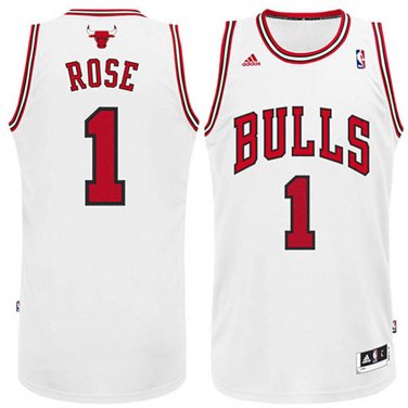derrick rose white bulls jersey