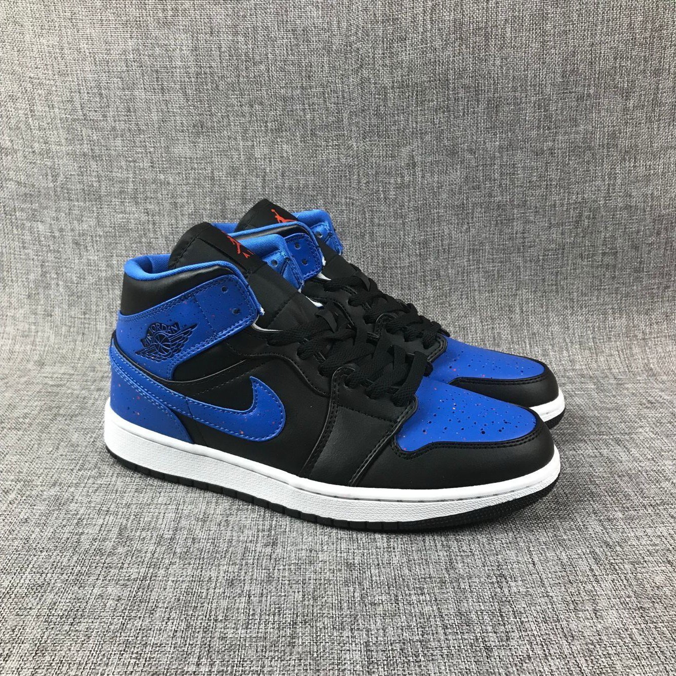 air jordan 1 mid royal paint splatter