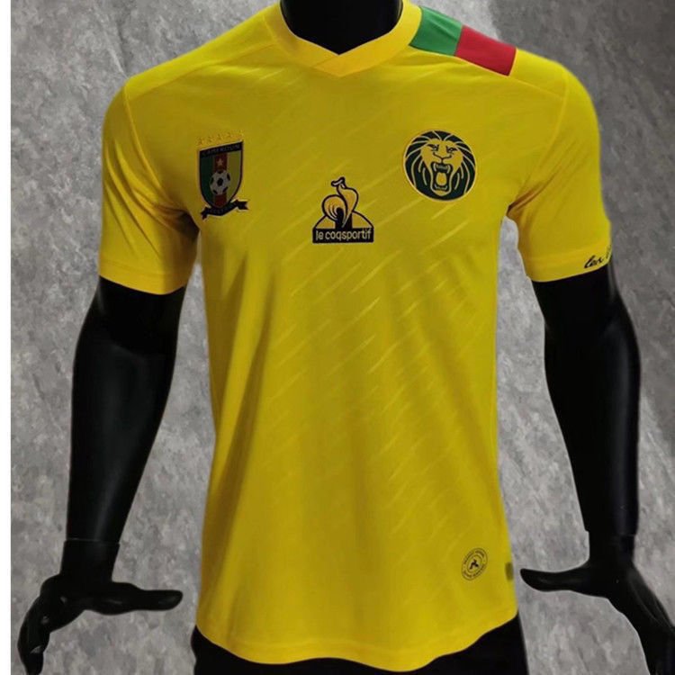 Team Uniform Blank Jerseys Cameroon 2023 Away Yellow Player Game Fans 