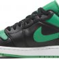 Mens Wmns Air Jordan 1 Low Black Lucky Green 553558 065