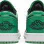 Mens Wmns Air Jordan 1 Low Black Lucky Green 553558 065