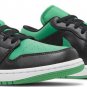 Mens Wmns Air Jordan 1 Low Black Lucky Green 553558 065