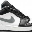 Mens Wmns Air Jordan 1 Low Black Medium Grey 553558 040