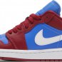 Mens Wmns Air Jordan 1 Low Deep Red Blue DC0774 604