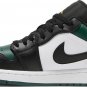 Mens Wmns Air Jordan 1 Low Green Toe 553558 371