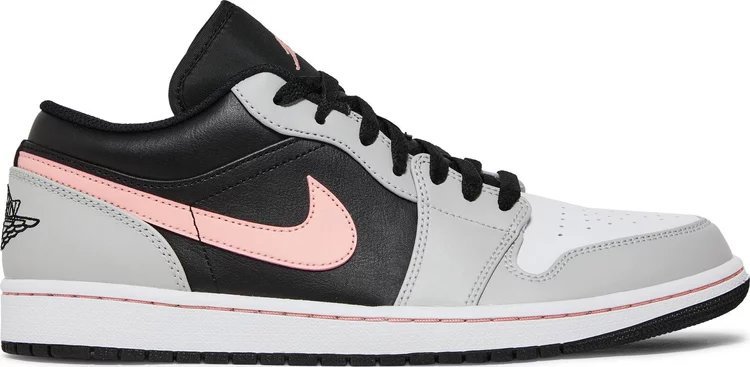 Mens Wmns Air Jordan 1 Low Grey Fog Bleached Coral 553558 062