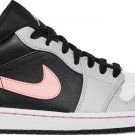 Mens Wmns Air Jordan 1 Low Grey Fog Bleached Coral 553558 062