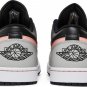 Mens Wmns Air Jordan 1 Low Grey Fog Bleached Coral 553558 062