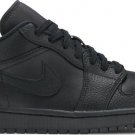 Mens Wmns Air Jordan 1 Low Triple Black 553558 091