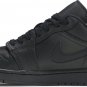 Mens Wmns Air Jordan 1 Low Triple Black 553558 091