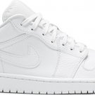 Mens Wmns Air Jordan 1 Low Triple White 553558 130