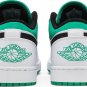 Mens Wmns Air Jordan 1 Low White Lucky Green 553558 129