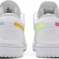 Mens Wmns Air Jordan 1 Low White Multi-Color CW7033 100