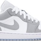 Mens Wmns Air Jordan 1 Low White Wolf Grey DC0774 105