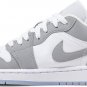 Mens Wmns Air Jordan 1 Low White Wolf Grey DC0774 105