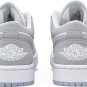 Mens Wmns Air Jordan 1 Low White Wolf Grey DC0774 105