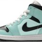 Mens Wmns Air Jordan 1 Mid Aqua Black BQ6472 300