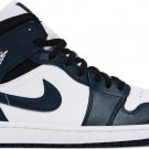 Mens Wmns Air Jordan 1 Mid Armory Navy 554724 411